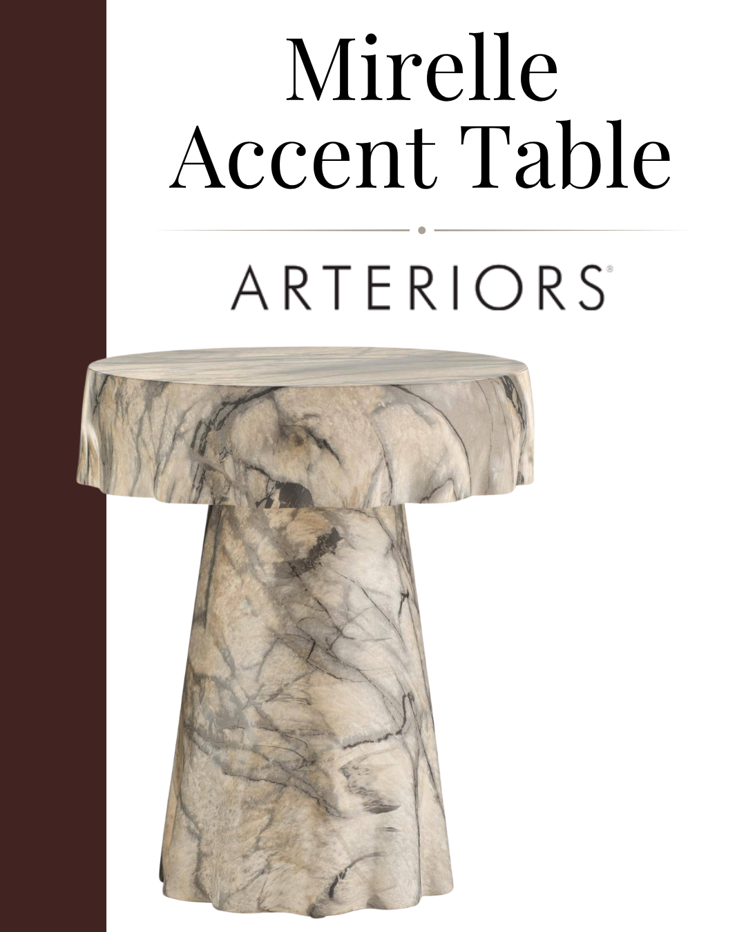 Mirelle Accent Table by Arteriors, from The Shops at Carolina Furniture of Williamsburg