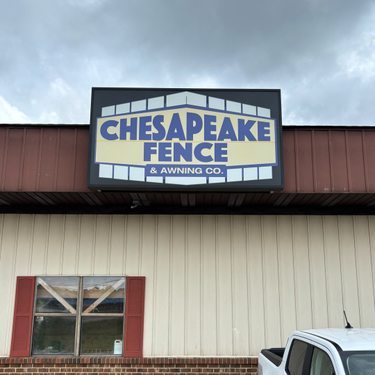 Updated Chesapeake Fence exterior signage