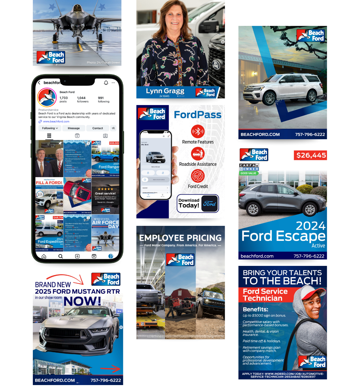 Beach Ford social media results