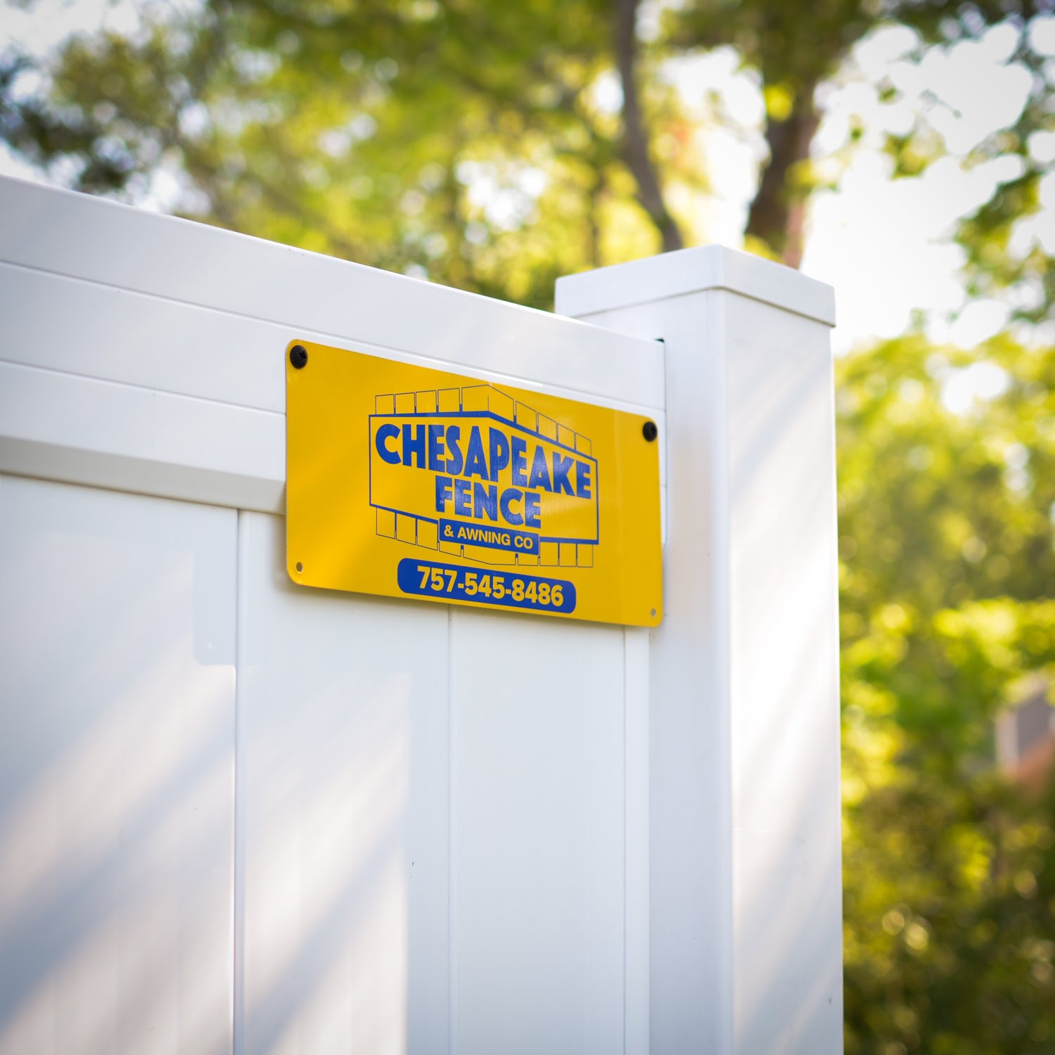 Completed residential fence by Chesapeake Fence