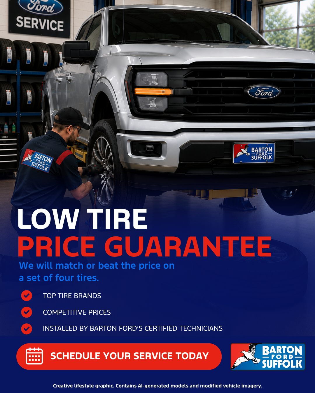 Barton Ford low tire price guarantee campaign